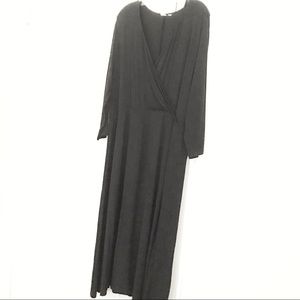 GAP/BLACK WRAP MIDI DRESS/STRETCH/SIZE XXL/B26